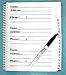 This address book has wide spaced lines to provide ample room for large writing and easy reading.