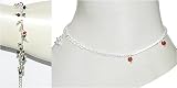 Birthday Gifts for Her Silver Carnelian Bracelet and Anklet (anklts505)