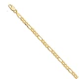 10k Semi-Solid Yellow Gold 3.5 mm Figaro Necklace 18