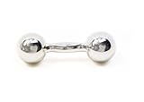 Areaware Harmony Ball Barbell Rattle Silver