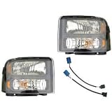 Super Duty/Excursion Black Housing Conversion Headlights Headlamps Driver/Pas...