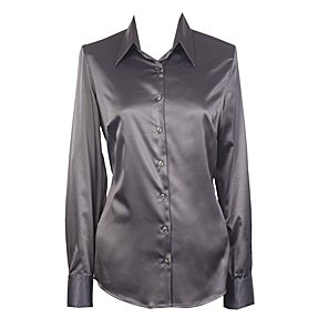 HAWES & CURTIS - Classic - bequem - Satinbluse in Taupe HAWES & CURTIS - Classic - bequem - Satinbluse in Taupe