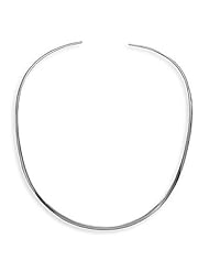 Polished Open Back Collar Necklace in Sterling Silver (3mm)