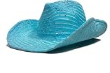 Glitter Sequin Trim Cowboy Hat in Asst. Colors