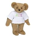 15" T-Shirt Teddy Bear Peace, Love, Volley