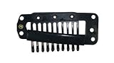 Hair Art Hair Piece And Wigs Clips Large Black (Pack of 2)