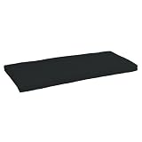 Strathwood Gibranta Hardwood 2-Seater Bench Polyester Cushion, Solid Black