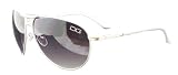 DG Eyewear ®Mens Womens Designer Aviator Sunglasses & Pouch DG51502 White-Purple Tint