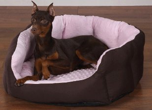 Large Pink Slumber Pet Dimple Plush Nesting Dog Bed