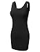 LA BASIC Womens Sexy Scoop Neck Body-con Mini Dress - Made In U.S.A