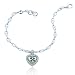 Chuvora Real Irish Four Leaf Clover, Symbol of Good Luck, Heart Charm Bracelet for Women