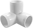 FORMUFIT F0123WE-WH-10 3-Way Elbow PVC Fitting, Furniture Grade, 1/2" Size, White (Pack of 10)