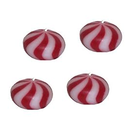 Christmas Red and White Candy Cane floater Candles Set of 4 from Lava Lamps