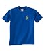 Personalized custom embroidered yellow Coast Guard support ribbon design on t-shirt