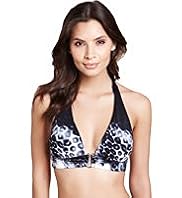 Autograph Placement Animal Print Bikini Top