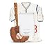 Baseball Shirt Picture Photo Frame Accented With Glove,Bat Ball Antique Look Great Sport Home Decor