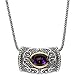 Sterling Silver and 14K Yellow Gold Amethyst Necklace