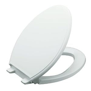 KOHLER K-4733-0 Glenbury Quiet-Close Elongated Toilet Seat, White