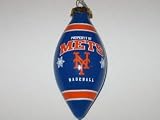 NEW YORK METS Team Logo & Colors 4.5 TEAR DROP CHRISTMAS ORNAMENT