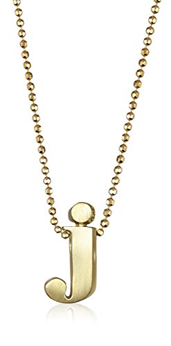 Alex Woo "Little Letters" 14k Yellow Gold "J" Pendant Necklace