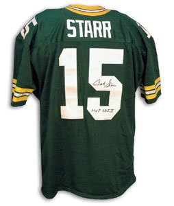 Bart Starr Signed Packers Green Throwback Jersey - SB I, II MVP