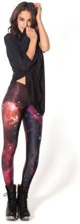 Buyme Fashion Women Galaxy Sky Digital Print Thick Stretch Leggings One Size