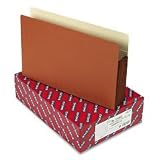5in Expansion File Pockets w/Tyvek, Straight, Redrope, Lgl, MLA/Red, 10 per Box