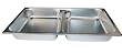 Stainless Steel Divided Full-Size Steam Table Pan - 2-1/2 Deep