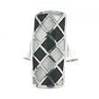Black Onyx - 3.0cttw and Mother of Pearl 925 Silver Ring-Great and Opaque