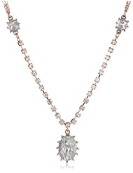 Betsey Johnson "Iconic Stone" Crystal Oval Gem Pendant Necklace, 19"