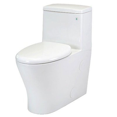 Pegasus TL-10PB-HET-EW Nitra High Efficiency Elongated One-Piece Toilet, White