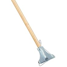 Featherweight 4120 1-1/8-Inch Diameter by 60-Inch Length Standard Wood Mop Handle with Electroplated Holder (Case of 12)