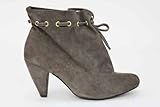 Park Lane Womens Grey Suede Ankle Boots Shoes
