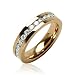 316L Surgical Stainless Steel Rings/ IP Rose Gold title=