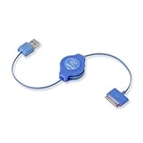 ReTrak Retractable iPod/iPhone/iPad USB Cable Blue (ETIPODUSBBU)