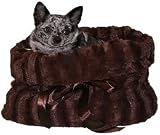 Pet Flys Reversible Snuggle Bug Brown Brown Wavy