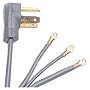 PETRA 90-1028 3-Wire Dryer Cord, 10-Foot, 30A