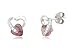 10k White Gold Heart Pink Tourmaline Diamond title=