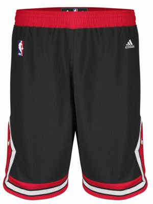Chicago Bulls Adidas 2011-2012 Black Swingman Shorts (medium)