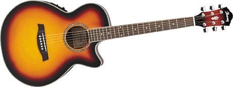 Ibanez AEG10E Cutaway Acoustic-Electric Guitar (Vintage Sunburst)