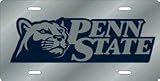 Penn State Nittany Lions Silver Laser Cut License Plate - SET OF 6 - Sports Merchandise