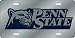 Penn State Nittany Lions Silver Laser Cut License Plate - SET OF 6 - Sports Merchandise