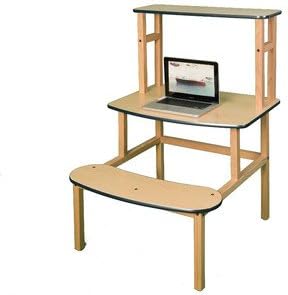 Bundle-97 Adventure Series 31" Children's Student Desk Surface Color: White, Edge Trim Color: Black