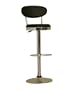 Baxton Studio Veronica Vinyl Swivel Bar Stool, Black