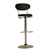 Baxton Studio Veronica Vinyl Swivel Bar Stool, Black