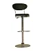 Baxton Studio Veronica Vinyl Swivel Bar Stool, Black