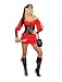 Women's Pirate Costume Red/Black, X-Large