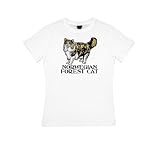Norwegian Forest Cat - Womens Fit T-Shirt, White, Large