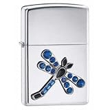 High Polish Chrome, Silver Dragonfly Emblem (ZI21042) Category: Mood Zippo Lighters