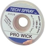 Tech Spray Pro Desoldering Wick .06 x 5 ft. Yellow